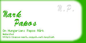 mark papos business card